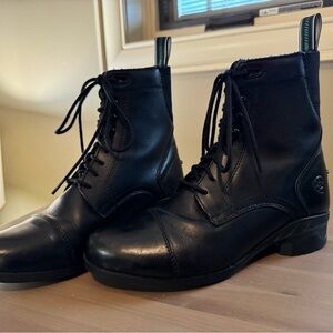 Ariat Black Leather Lace-Up Boots
